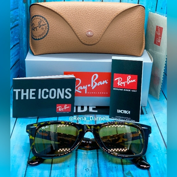 RayBan Wayfarer RB2140 Brown Tortoise New - Picture 10 of 14